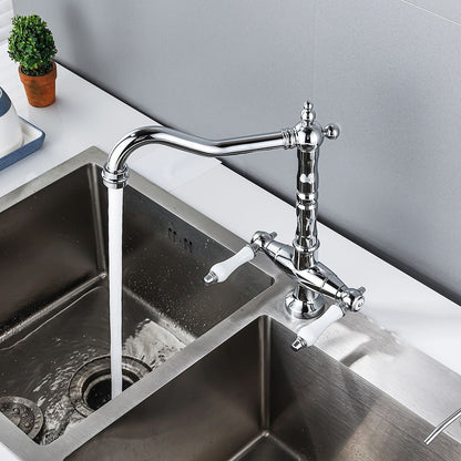 Traditional Kitchen Bar Faucet Double Handle High Arch NALANI