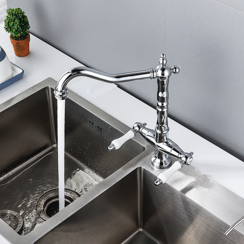 Traditional Kitchen Bar Faucet Double Handle High Arch NALANI