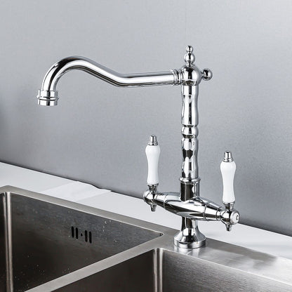 Traditional Kitchen Bar Faucet Double Handle High Arch NALANI
