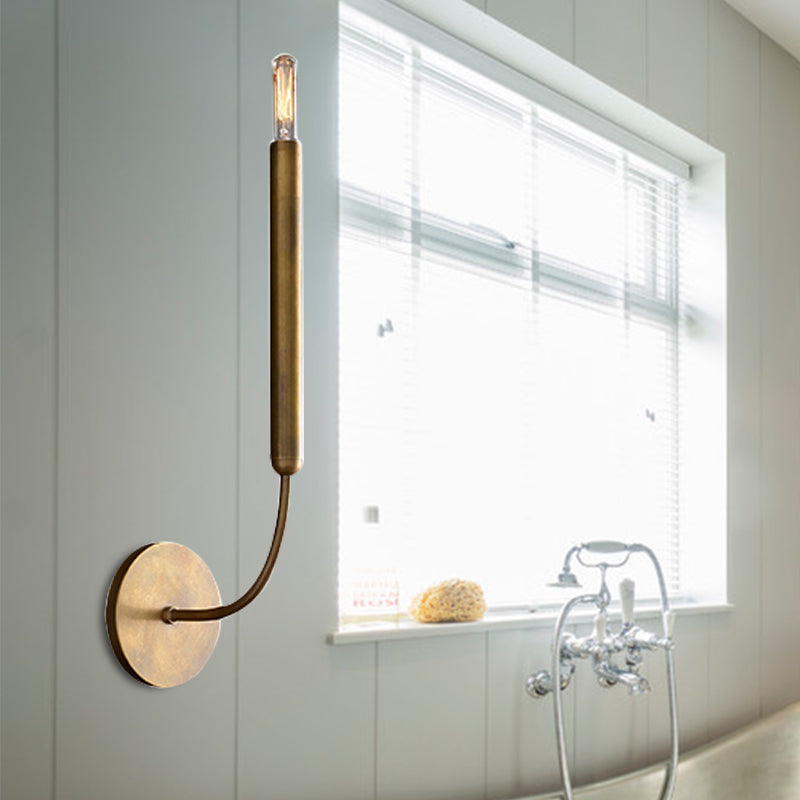 Traditional Metal Wall Lamp Sconce Black Brass Dining Room 1.0 Brass NALANI
