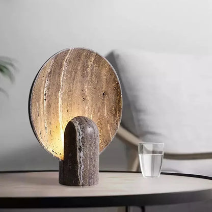 Travertine Stone Lamp for Elegant Home Decor and Ambient Lighting NALANI