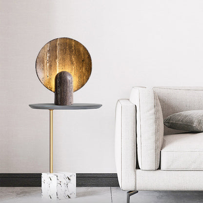 Travertine Stone Lamp for Elegant Home Decor and Ambient Lighting NALANI