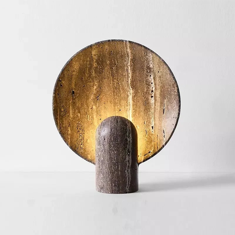 Travertine Stone Lamp for Elegant Home Decor and Ambient Lighting NALANI