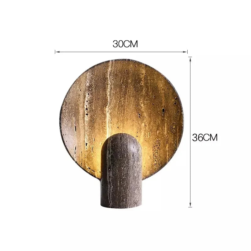 Travertine Stone Lamp for Elegant Home Decor and Ambient Lighting NALANI