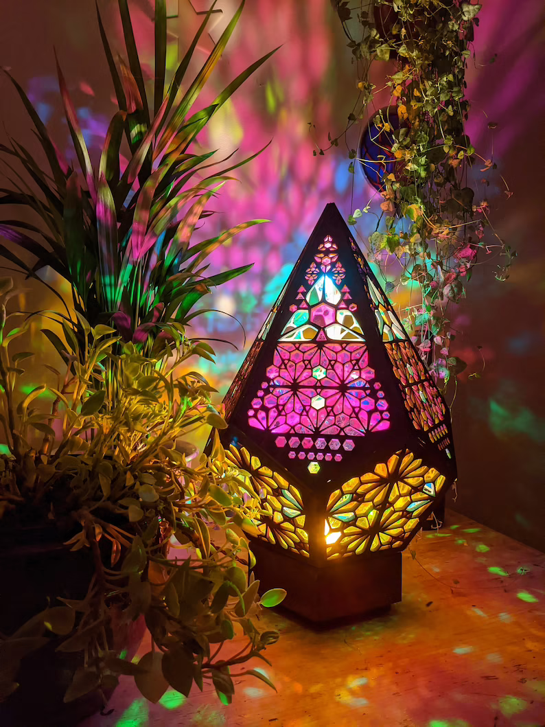 Trendy Glass Block Style LED Table Lamp for Serene Interiors NaLani