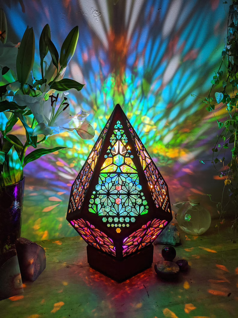 Trendy Glass Block Style LED Table Lamp for Serene Interiors NaLani