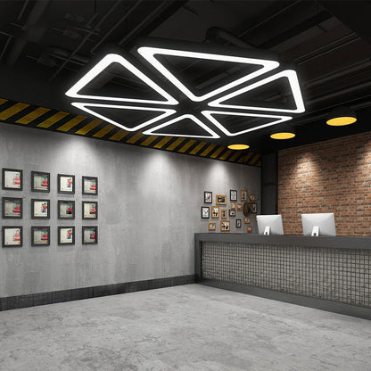 Triangular Black Modern LED Ceiling Light Chandelier NALANI