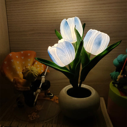 Tulip Night Lamp Ceramic Flower Night Light For Home NALANI