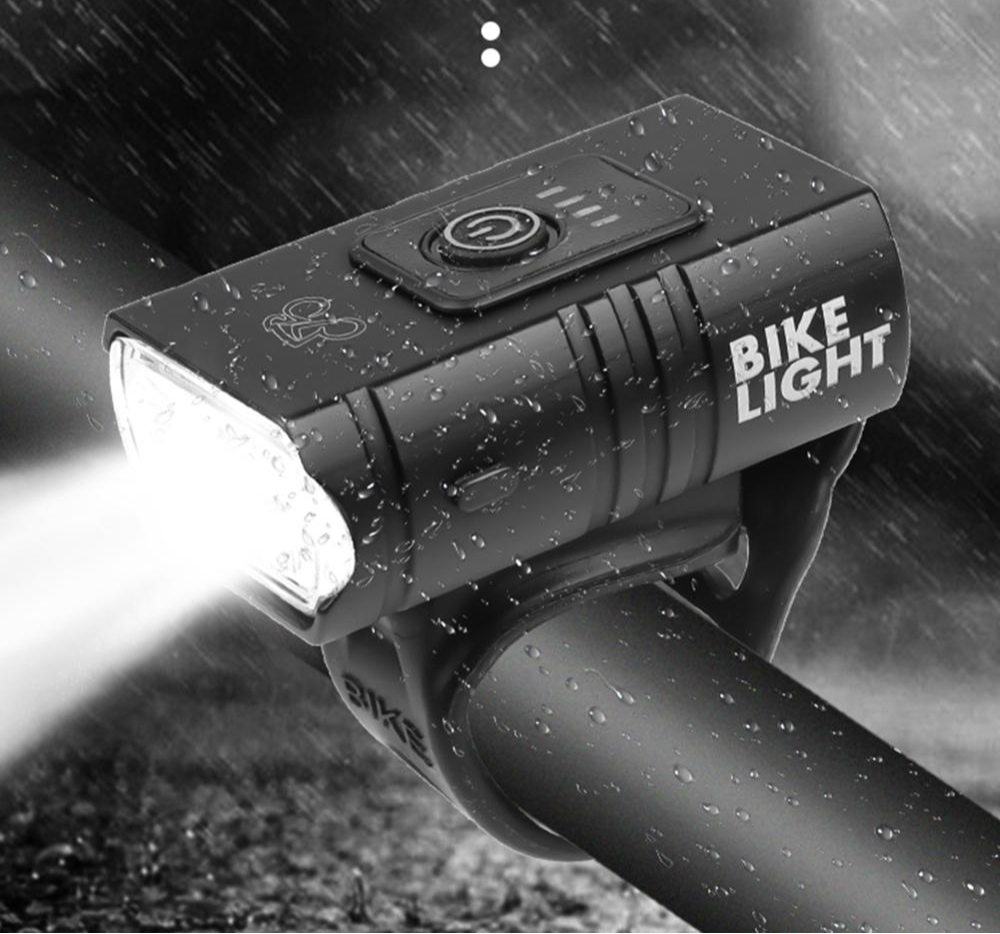 USB Rechargeable Bicycle Front Light Waterproof 1000mAh NALANI