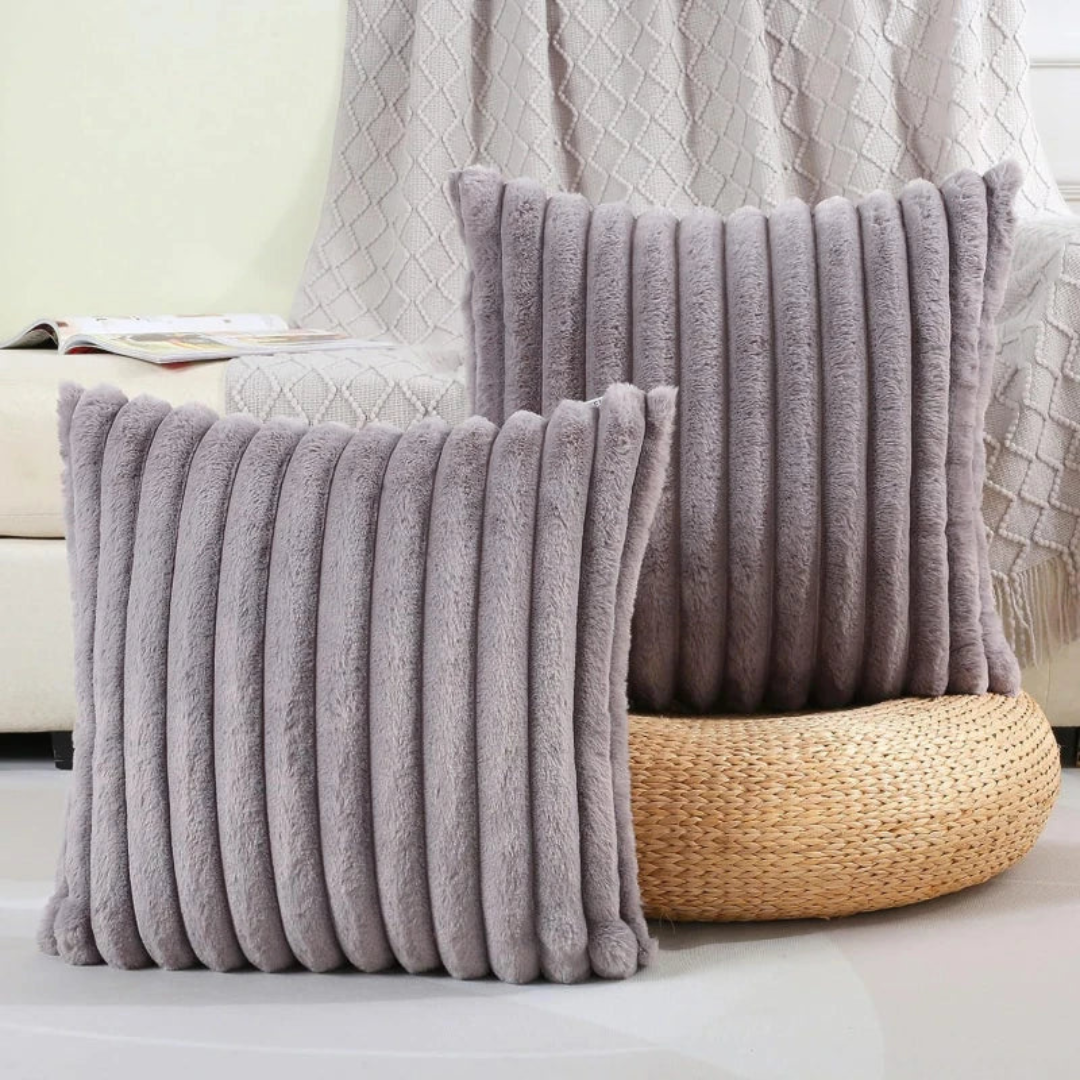 Ultra Soft Decorative Cushion For Living Room Home Decor Grey NALANI