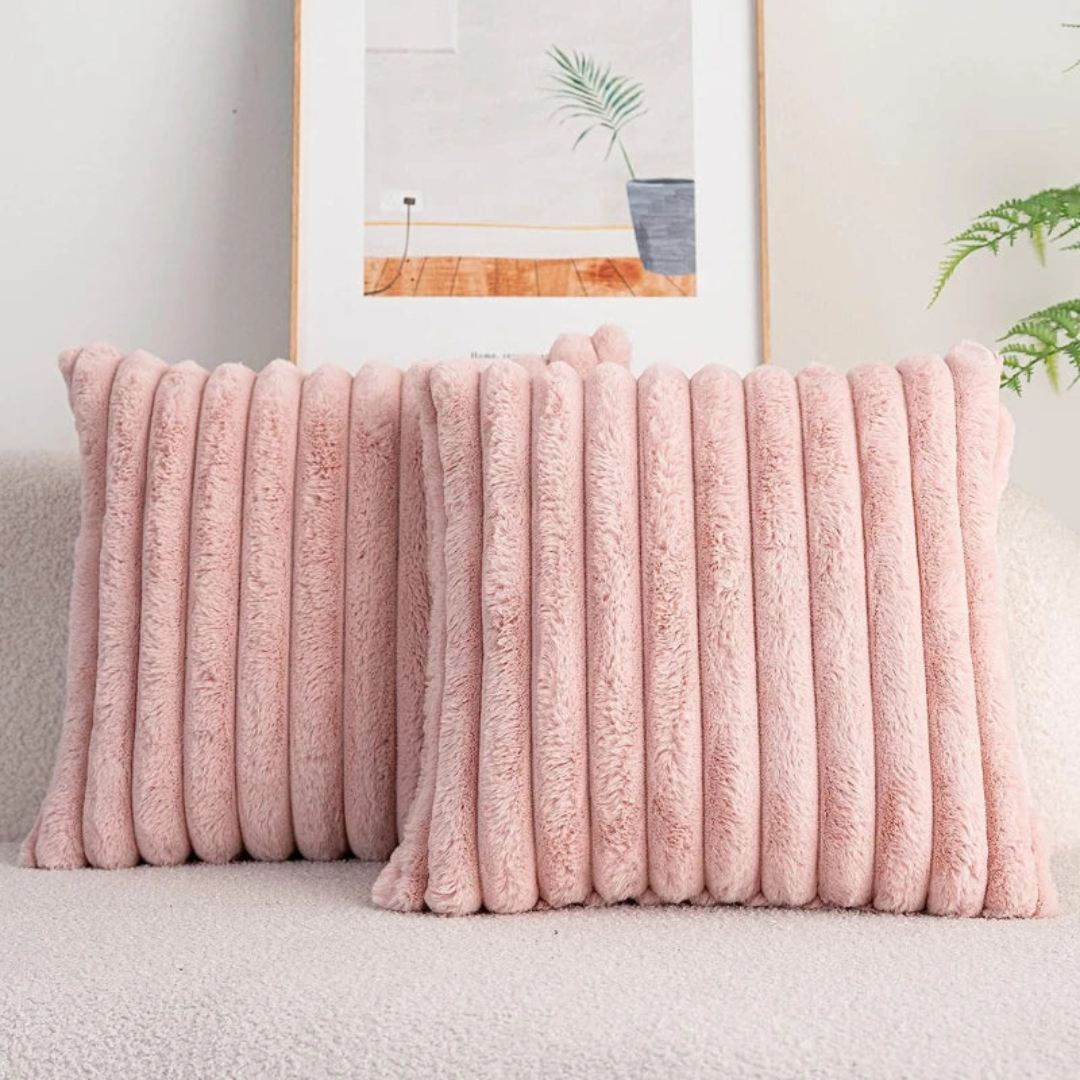 Ultra Soft Decorative Cushion For Living Room Home Decor Pink NALANI