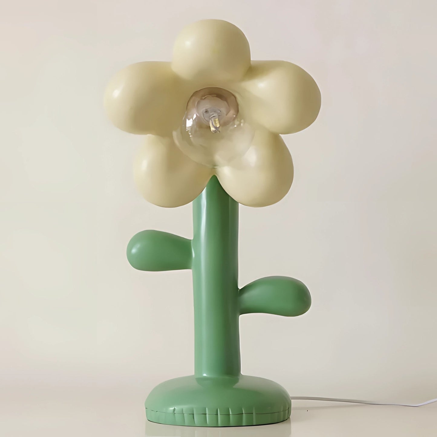 Unique Flower Shaped Table Lamp With Modern Flower Design Yellow NALANI