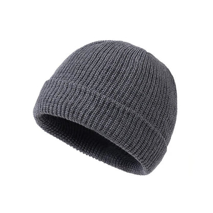 Unisex Autumn Winter Knitted Beanie Hat for Warmth Everyday Gray One Size NALANI