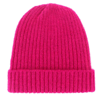 Unisex Wool Blend Striped Knit Beanie Winter Ski Cap NALANI