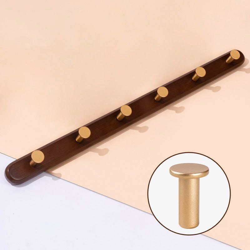 Vintage Brown Wall Coat Rack with Hooks for Stylish Storage NaLani