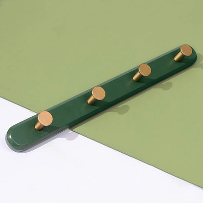Vintage Green Wall Hook Rack for Coats and Jackets 4 hooks: 40 cm (L) x 4 cm (H) NaLani