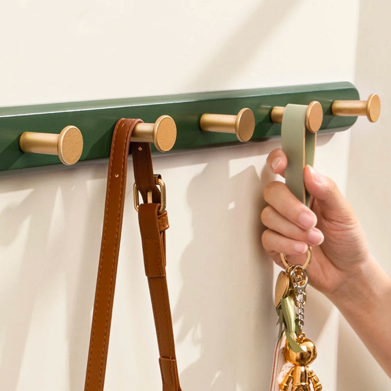 Vintage Green Wall Hook Rack for Coats and Jackets NaLani