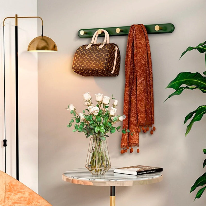 Vintage Green Wall Hook Rack for Coats and Jackets NaLani