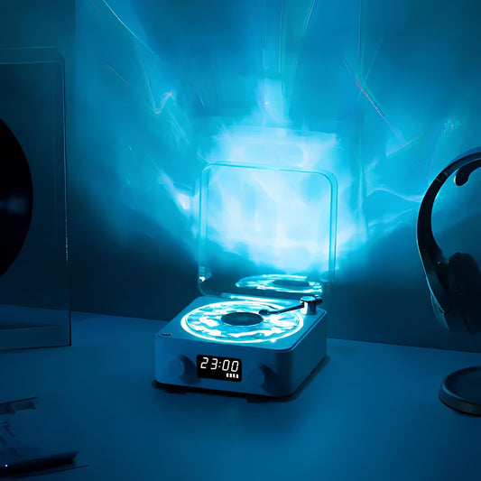 Vintage Inspired Bluetooth Lamp with Color Lighting Options White&Blue NaLani