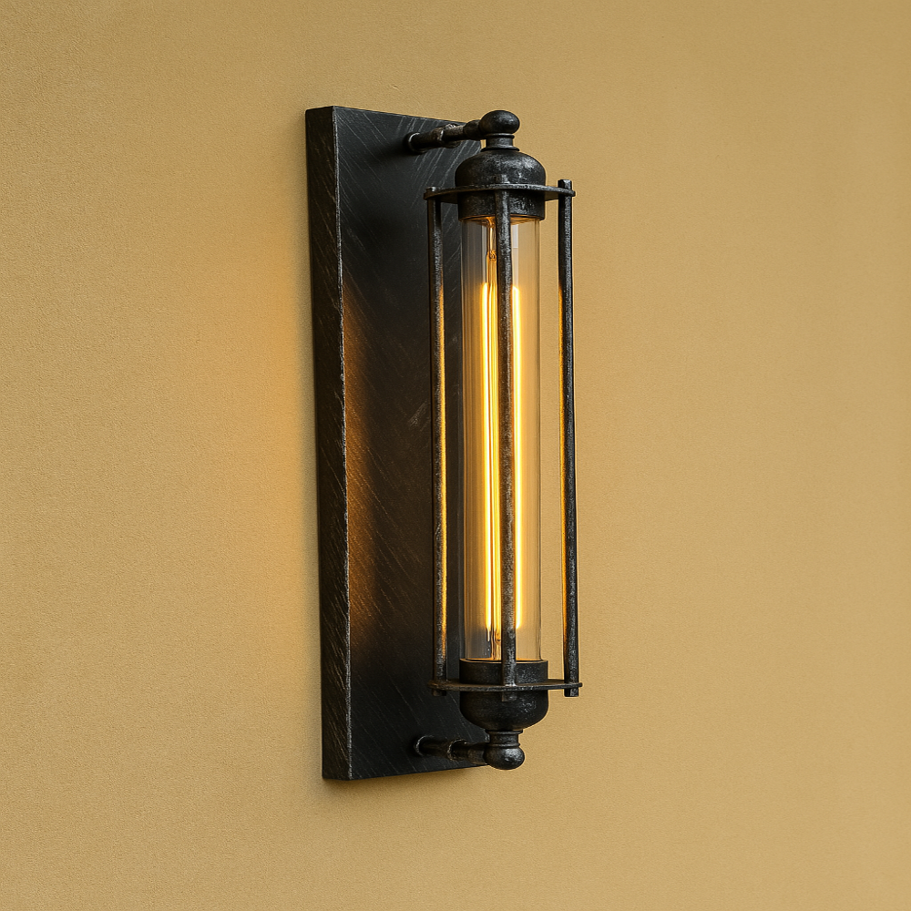 Vintage Wall-Mounted LED Light Elegant Design for Any Room Dark Brown NaLani