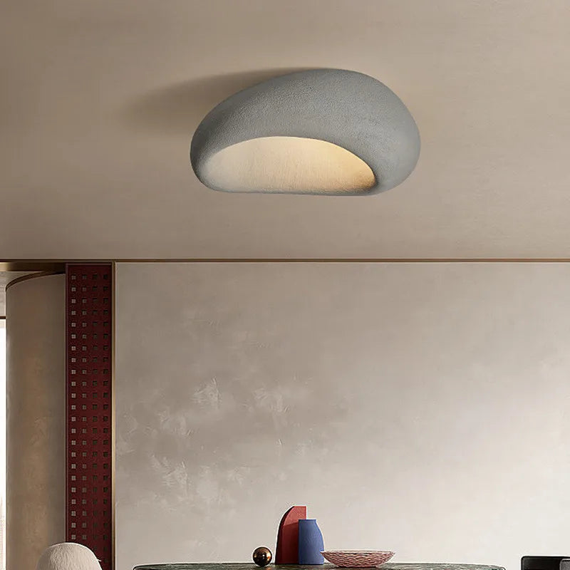 Wabi Sabi Ceiling Lamp Rustic Design Eco Led Lighting Cement Grey NALANI