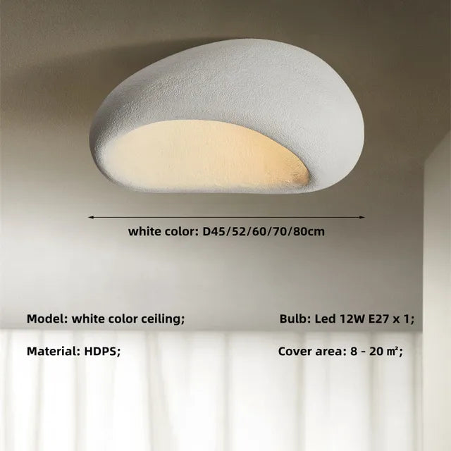 Wabi Sabi Ceiling Lamp Rustic Design Eco Led Lighting NALANI