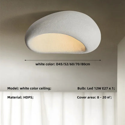 Wabi Sabi Ceiling Lamp Rustic Design Eco Led Lighting NALANI