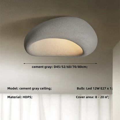 Wabi Sabi Ceiling Lamp Rustic Design Eco Led Lighting NALANI