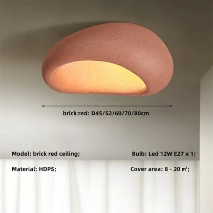 Wabi Sabi Ceiling Lamp Rustic Design Eco Led Lighting Red NALANI