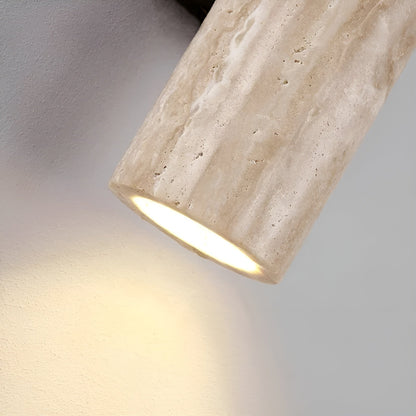 Wabi-Sabi Wall Lamp with Unique Travertine Design for Elegance NaLani
