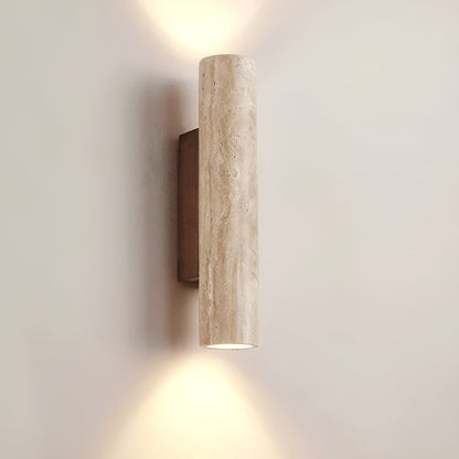 Wabi-Sabi Wall Lamp with Unique Travertine Design for Elegance NaLani