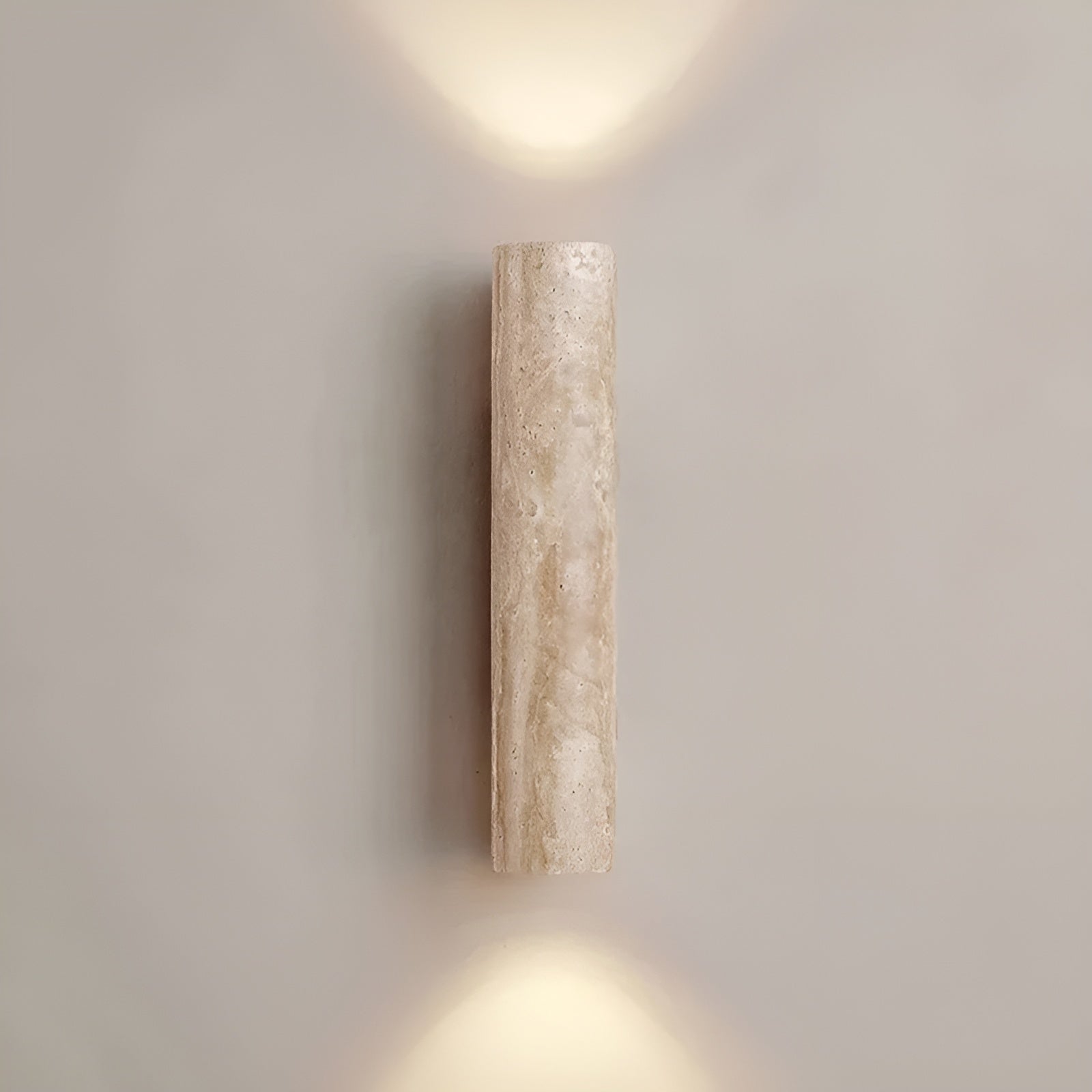 Wabi-Sabi Wall Lamp with Unique Travertine Design for Elegance NaLani