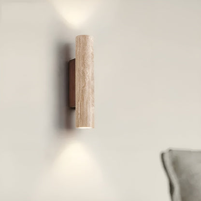 Wabi-Sabi Wall Lamp with Unique Travertine Design for Elegance NaLani