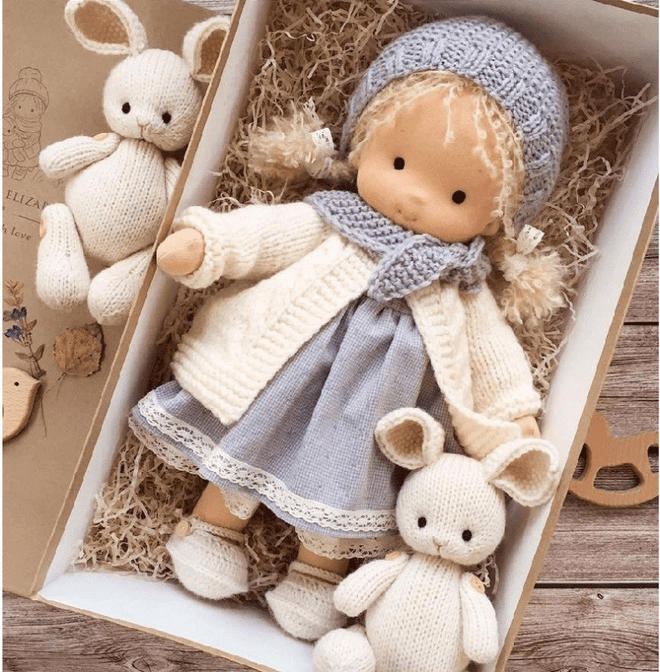 Waldorf Style Plush Doll For Imaginative Play E NALANI