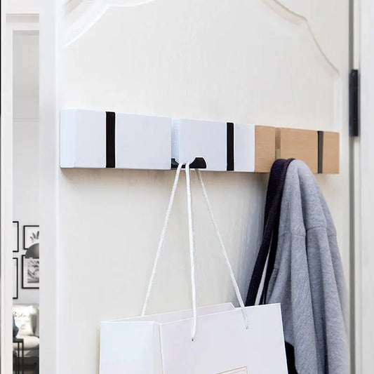 Wall Mounted Bamboo Coat Hook with 3 to 5 Hooks for Organization NaLani