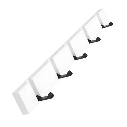 Wall Mounted Bamboo Coat Hook with 3 to 5 Hooks for Organization White-5 hooks NaLani