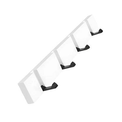 Wall Mounted Bamboo Coat Hook with 3 to 5 Hooks for Organization White-4 hooks NaLani