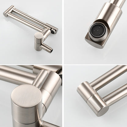 Wall Mounted Pot Filler Faucet With Pull Down Spout Handle NALANI