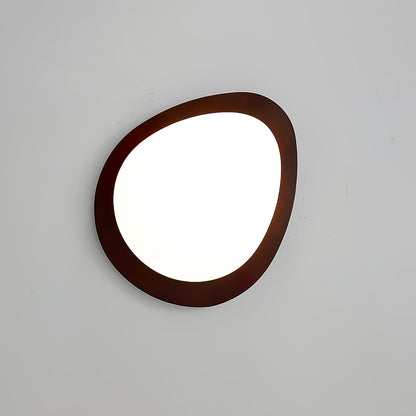 Walnut Ceiling Light Modern LED Flush Mount Fixture NALANI