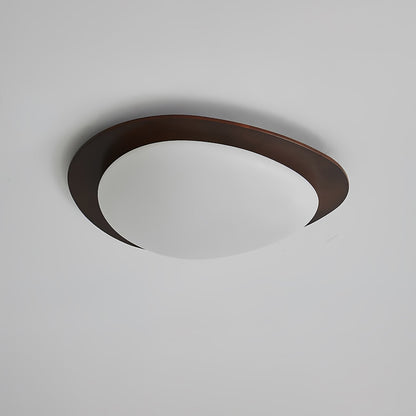 Walnut Ceiling Light Modern LED Flush Mount Fixture NALANI