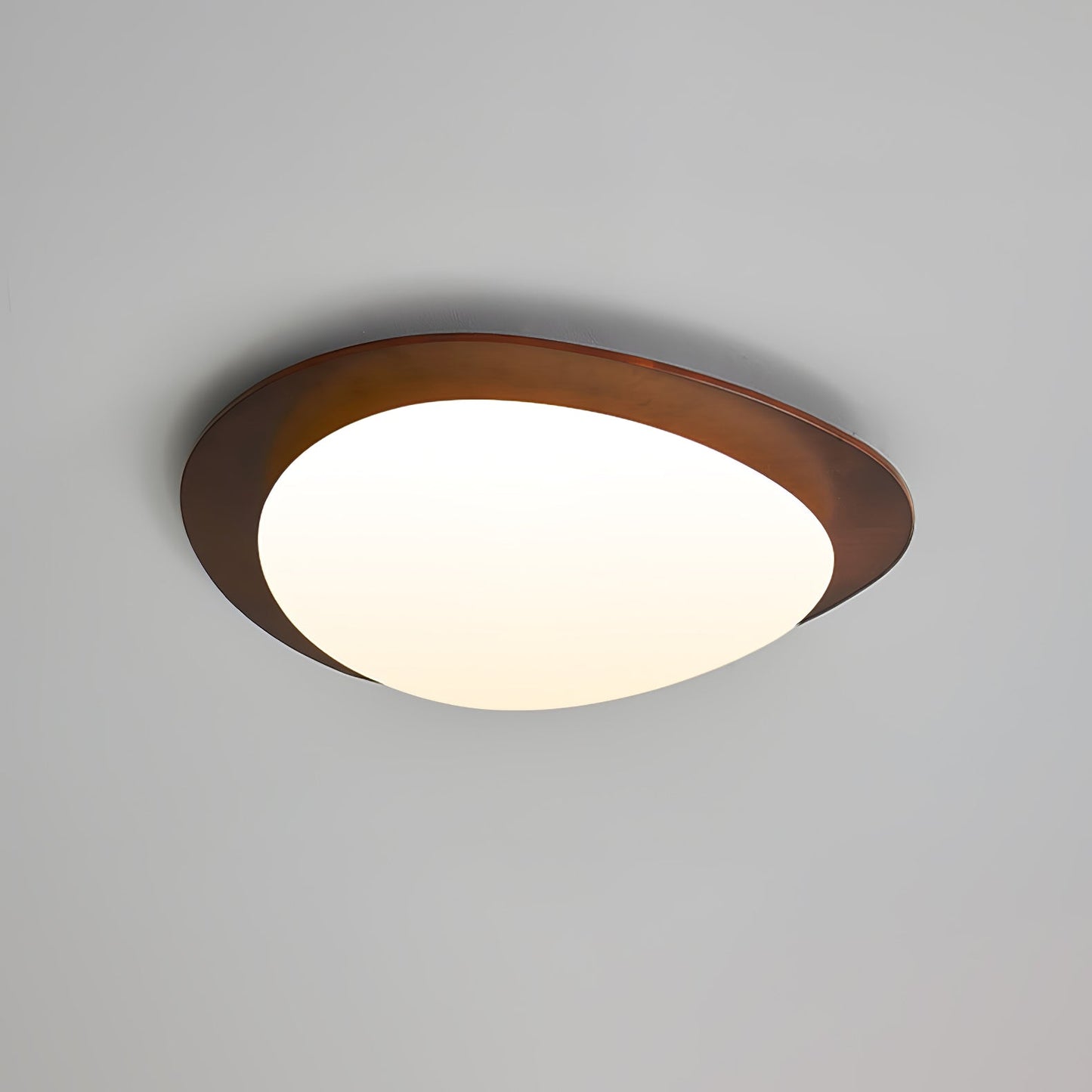 Walnut Ceiling Light Modern LED Flush Mount Fixture NALANI