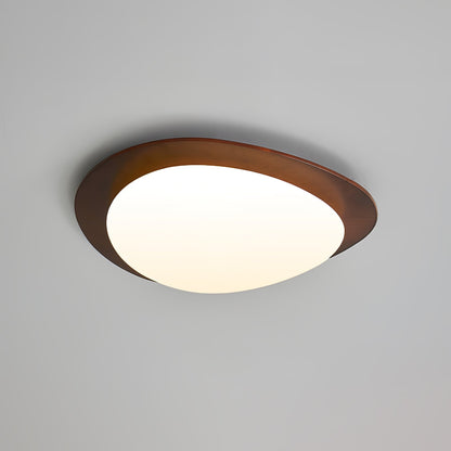 Walnut Ceiling Light Modern LED Flush Mount Fixture NALANI