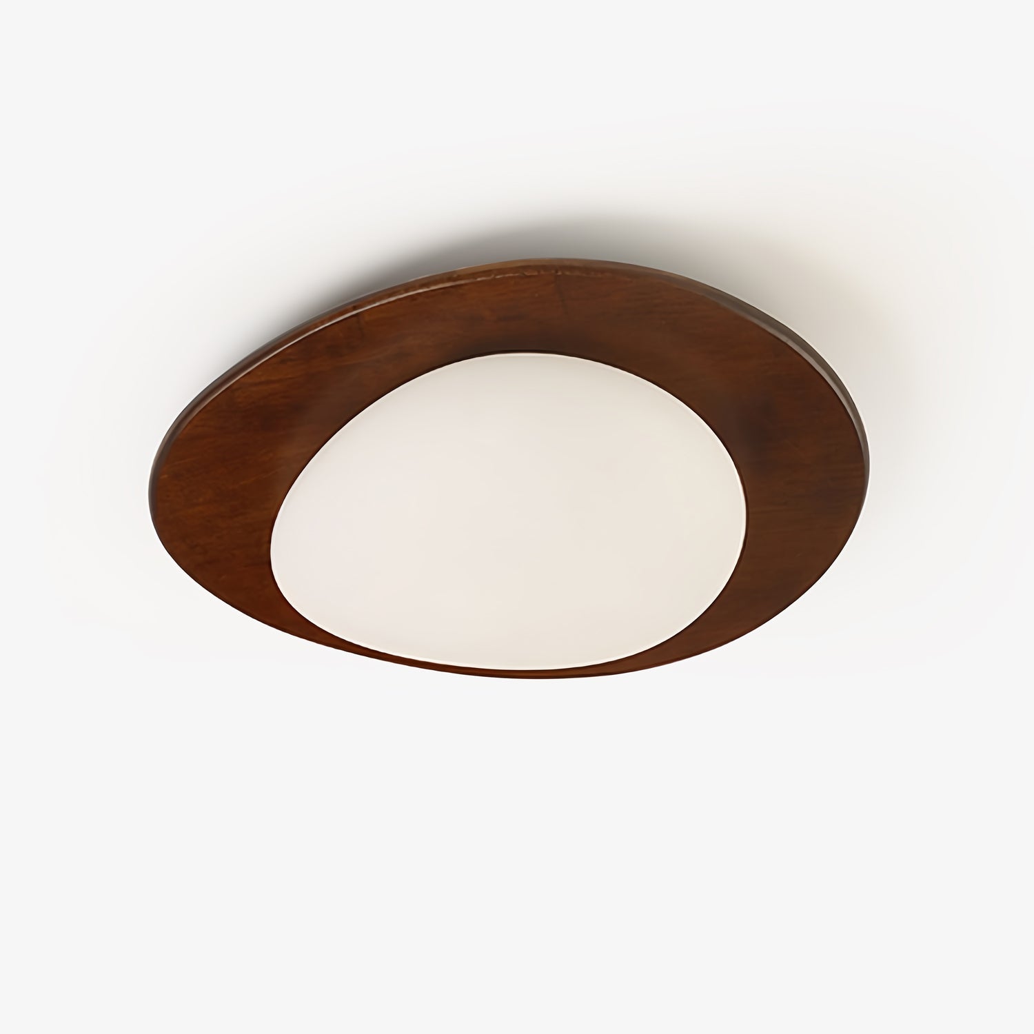 Walnut Ceiling Light Modern LED Flush Mount Fixture NALANI