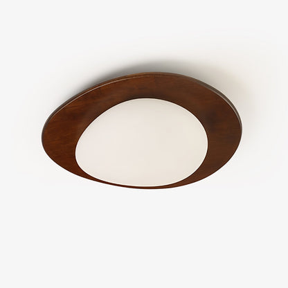 Walnut Ceiling Light Modern LED Flush Mount Fixture NALANI