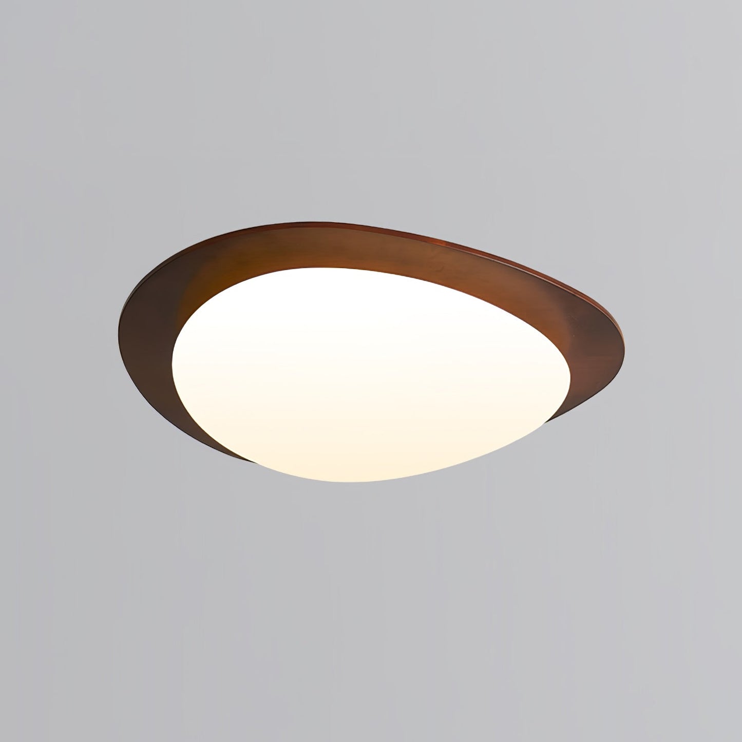 Walnut Ceiling Light Modern LED Flush Mount Fixture NALANI