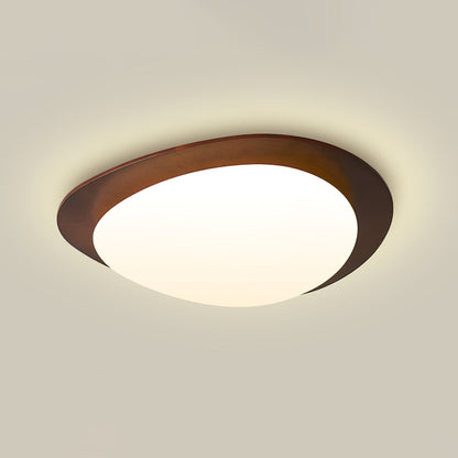 Walnut Ceiling Light Modern LED Flush Mount Fixture NALANI