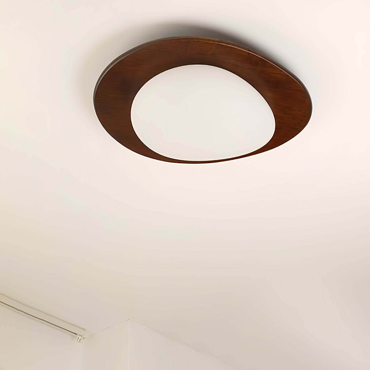 Walnut Ceiling Light Modern LED Flush Mount Fixture NALANI