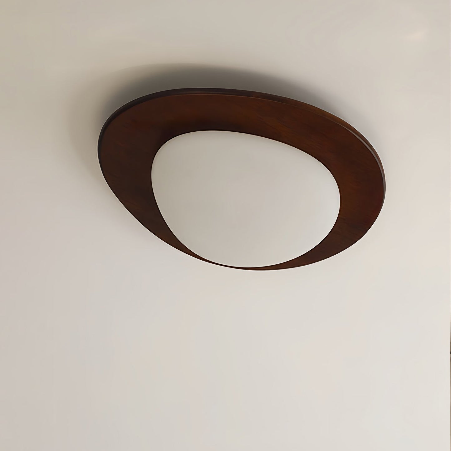Walnut Ceiling Light Modern LED Flush Mount Fixture NALANI