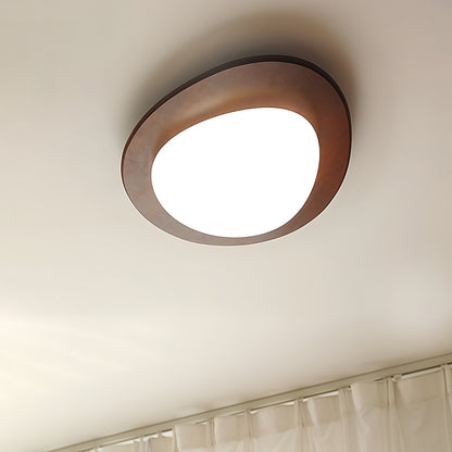 Walnut Ceiling Light Modern LED Flush Mount Fixture NALANI