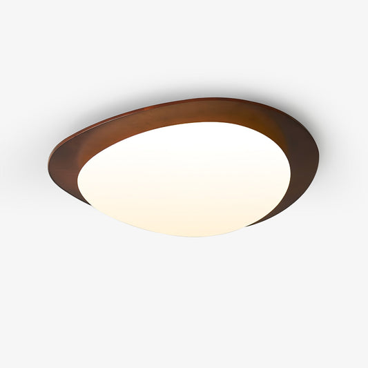 Walnut Ceiling Light Modern LED Flush Mount Fixture NALANI